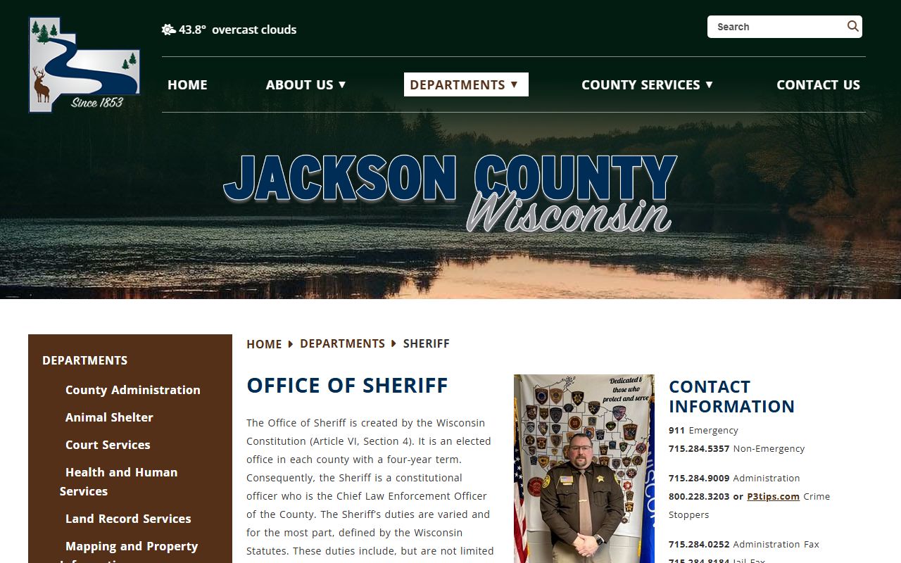 Jackson County inmate population sheriff office