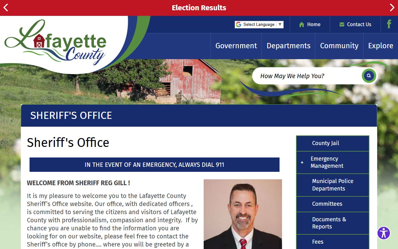 Lafayette County inmate population county jail