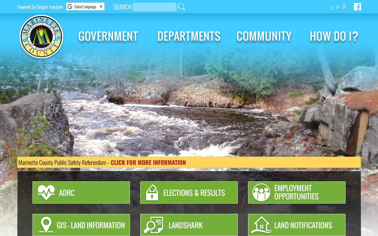 Marinette County inmate population county government