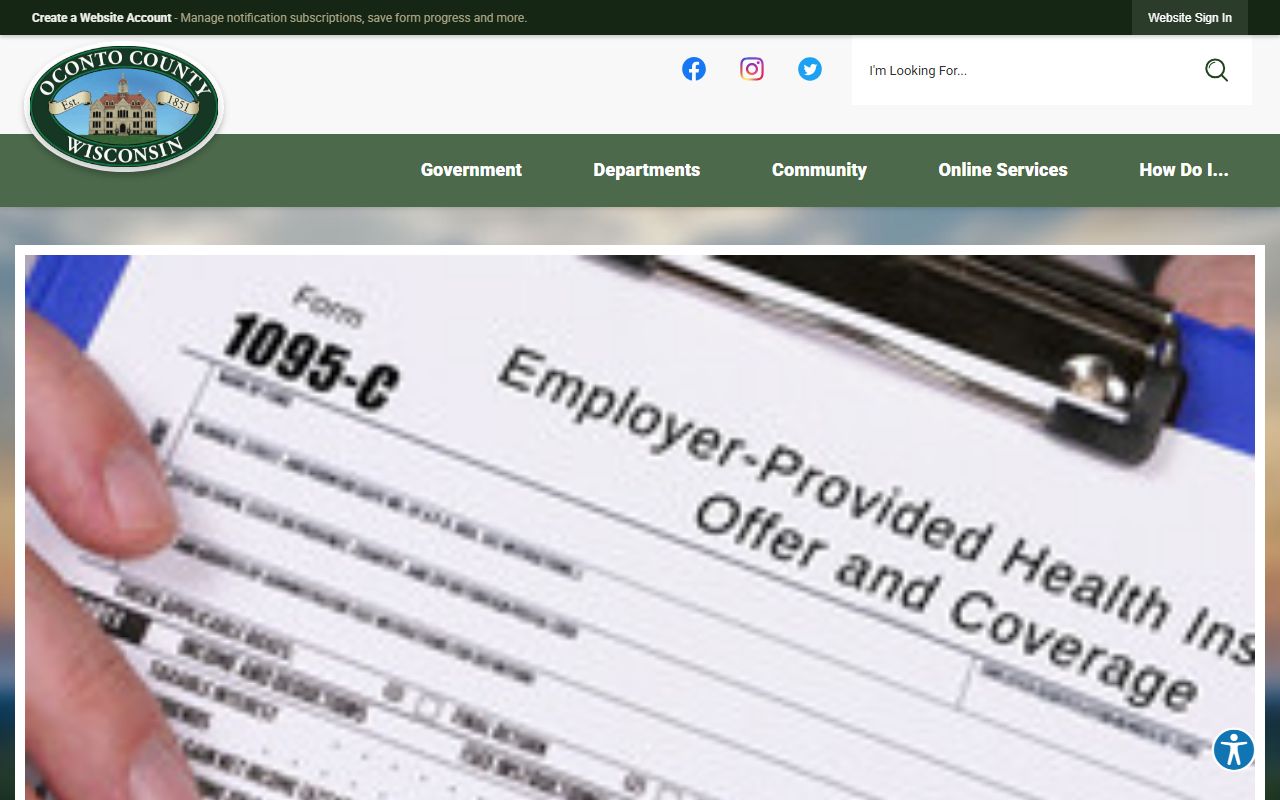 Oconto County inmate population county government