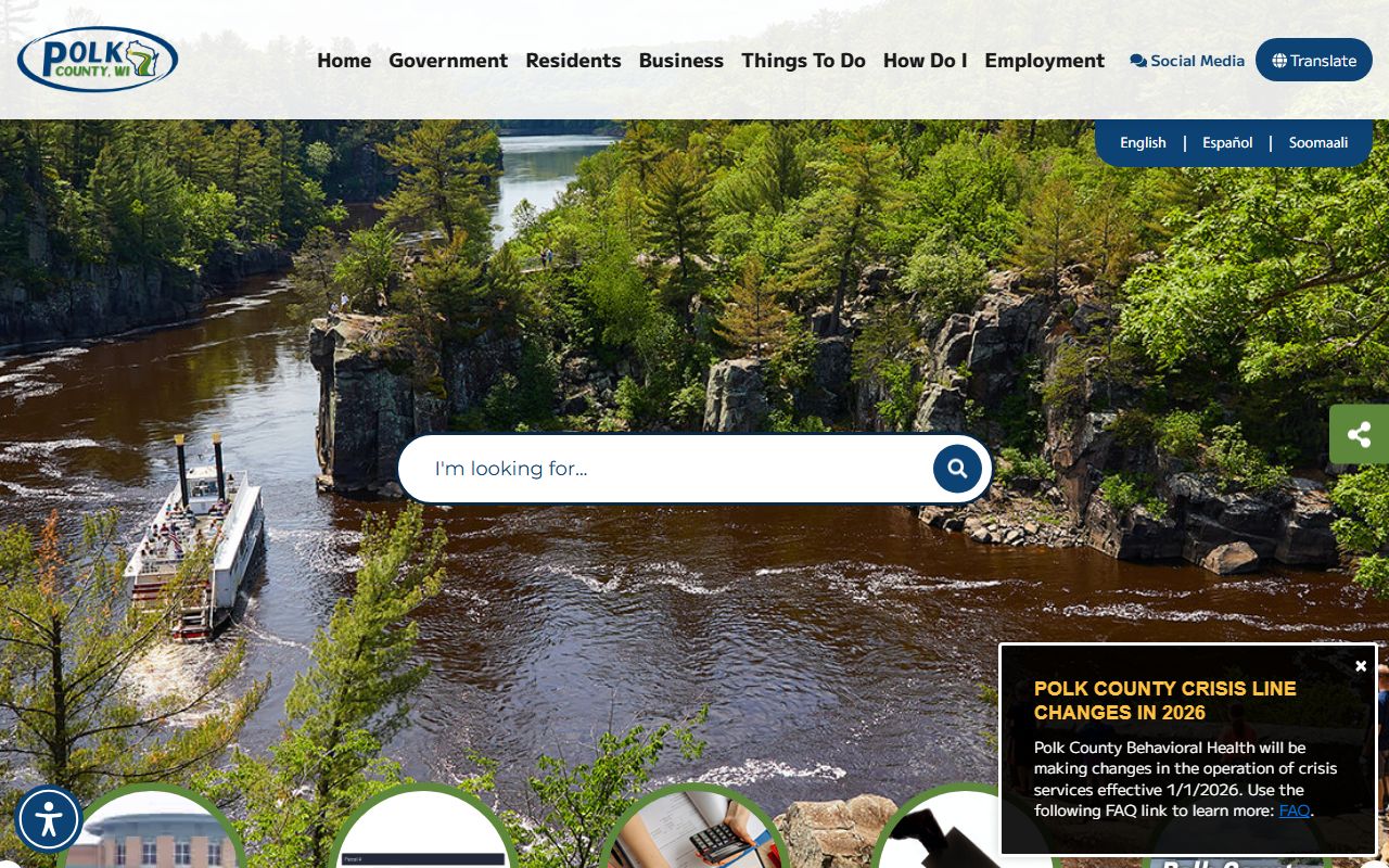 Polk County inmate population county government