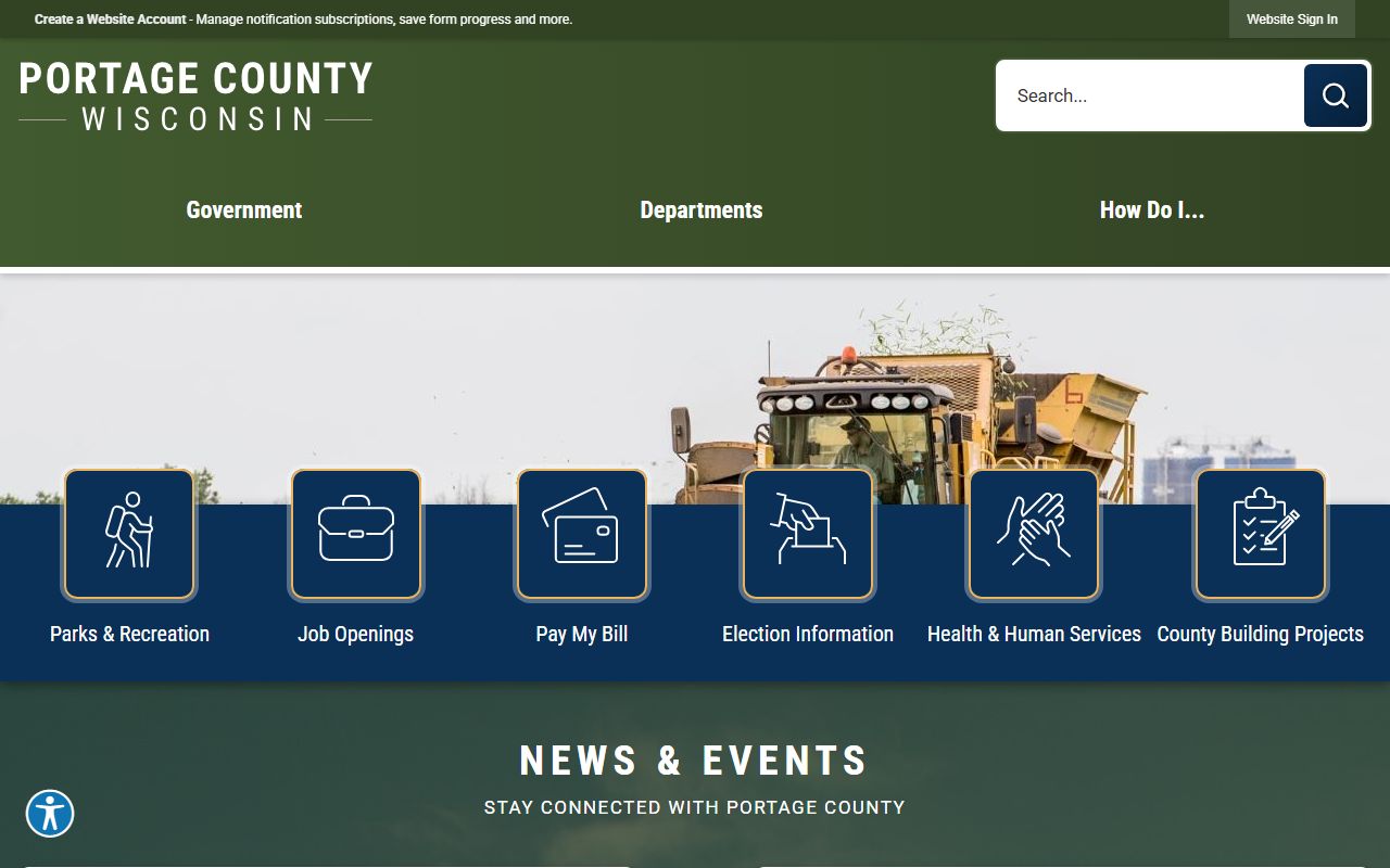 Stevens Point inmate population Portage County government