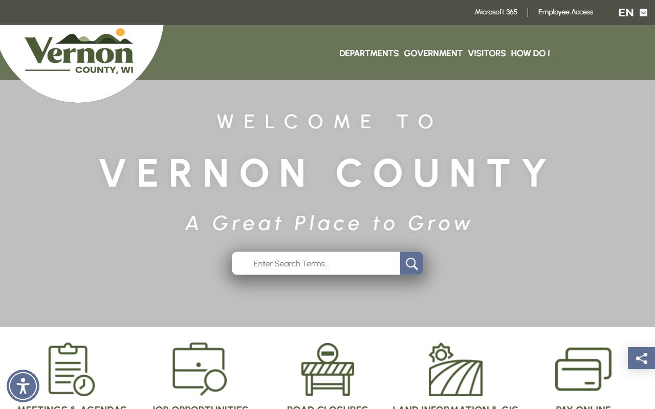 Vernon County inmate population county government