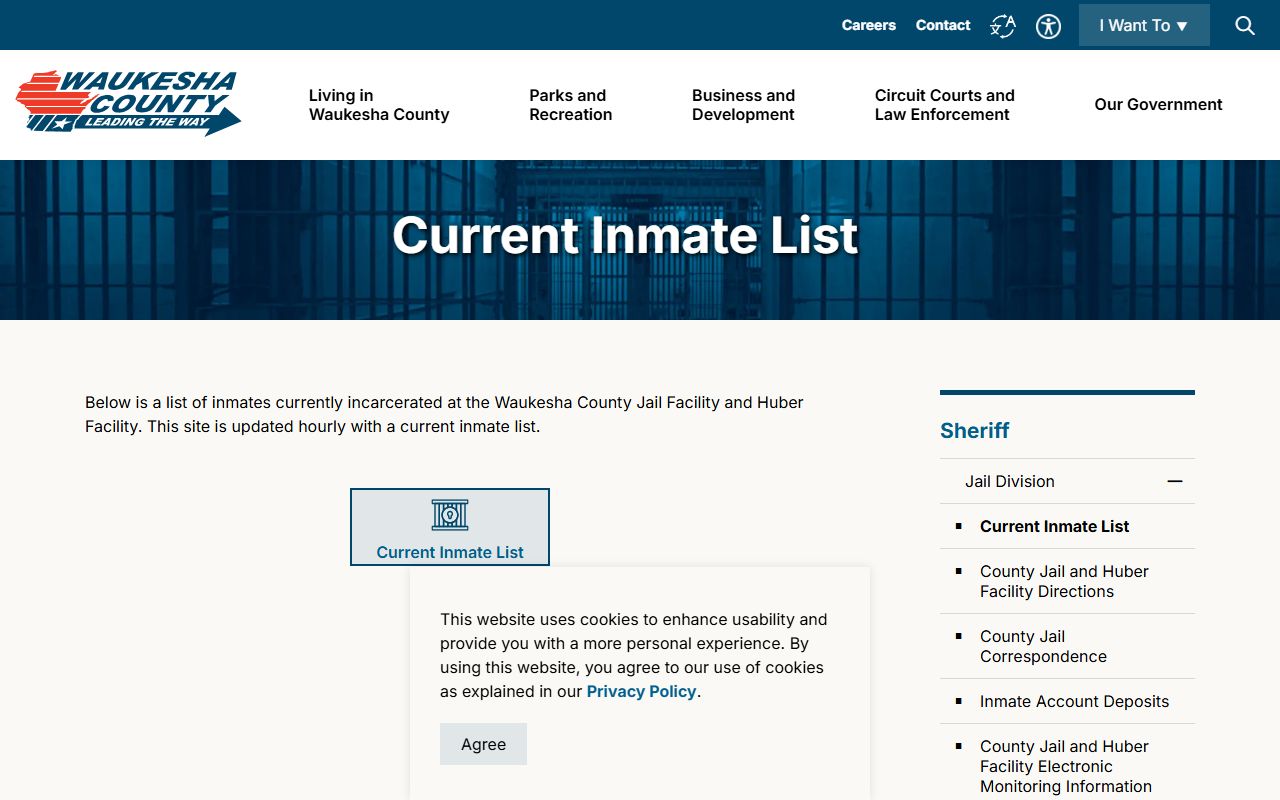 Waukesha County inmate population current inmate list