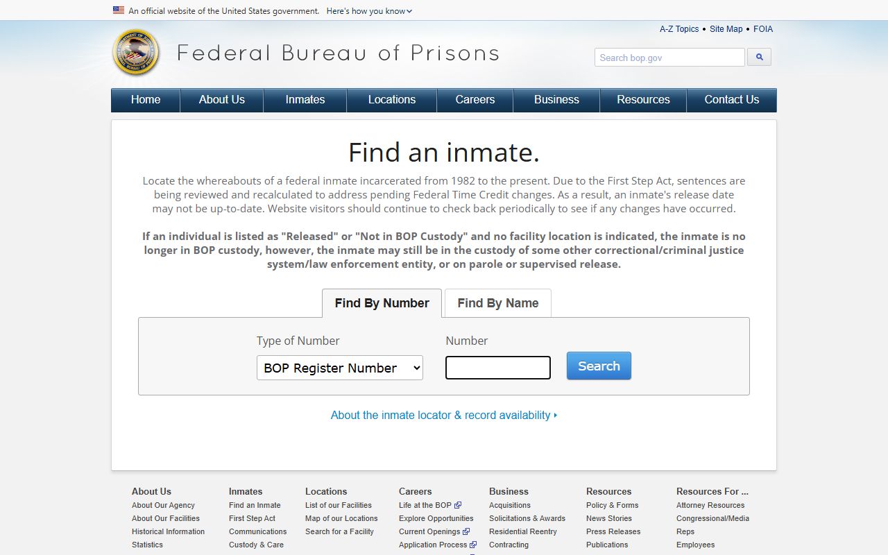 Wisconsin inmate population federal bureau of prisons locator
