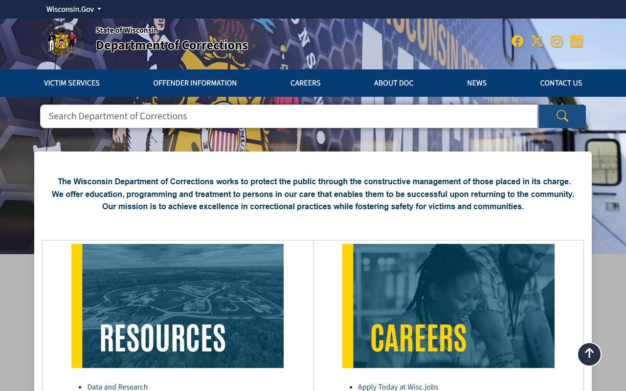 Wisconsin inmate population Department of Corrections